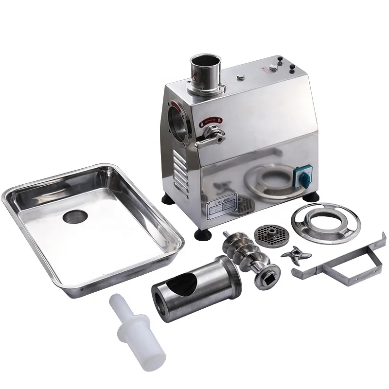 Electric Commercial Stainless Steel Butcher Meat Grinder Meat Processing Food  Small Fast Machine Meat Mincer