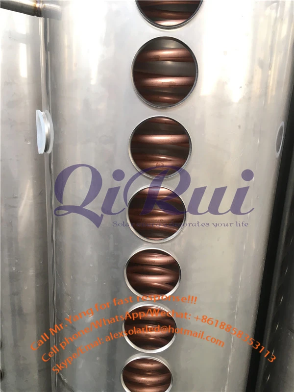 calentador solar 160L 180L 200L 240L 300L 360L 500L terrace heater Coil pre-heat solar water heater with assistant tank