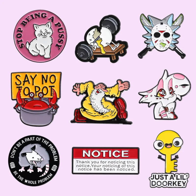 All-match cartoon European and American clothing brooch metal badge collar pin exquisite gift series mix and match style