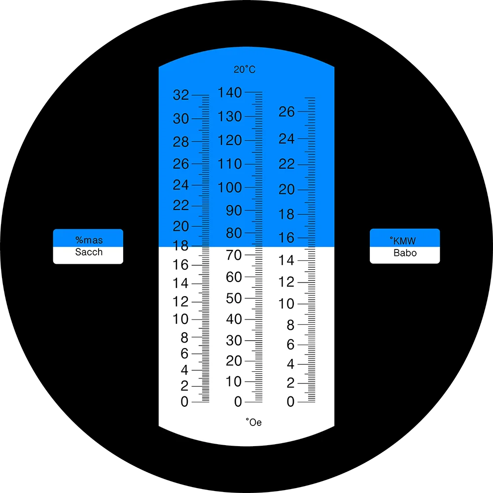 RHB-32S Wine Refractometer Handheld sugar Refractoemter Auto Digital Oechsle Babo Brix Refractometer
