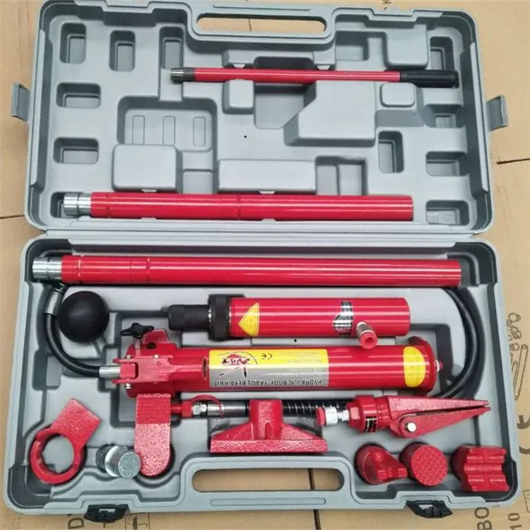 Auto Shop Portable 10 T Porta Power Hydraulic Jack Body Frame Repair Kit