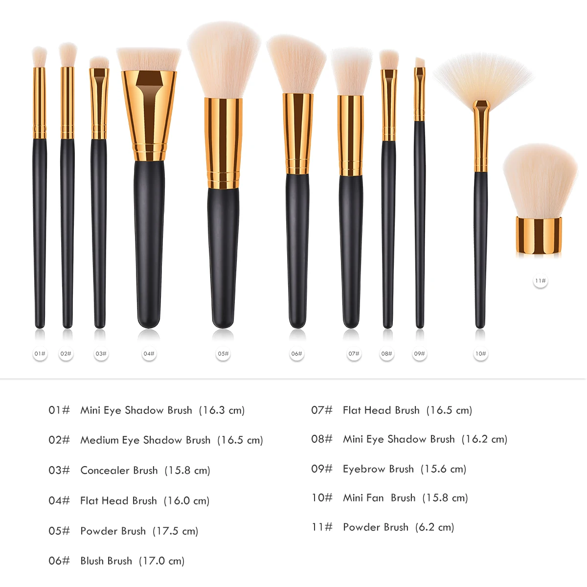 cosmetics wholesale price natural hair makeup brush set
