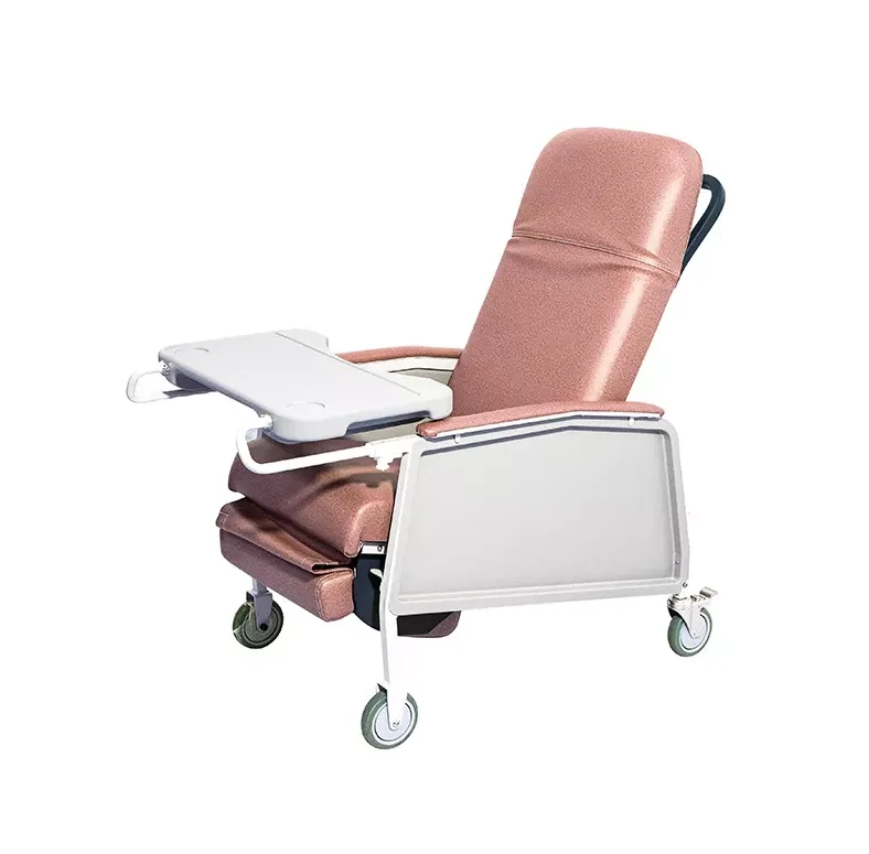 Hospital Manual Patient Accompanying clinical care Recliner Chair with Side Panel For Elderly Geriatric Chair