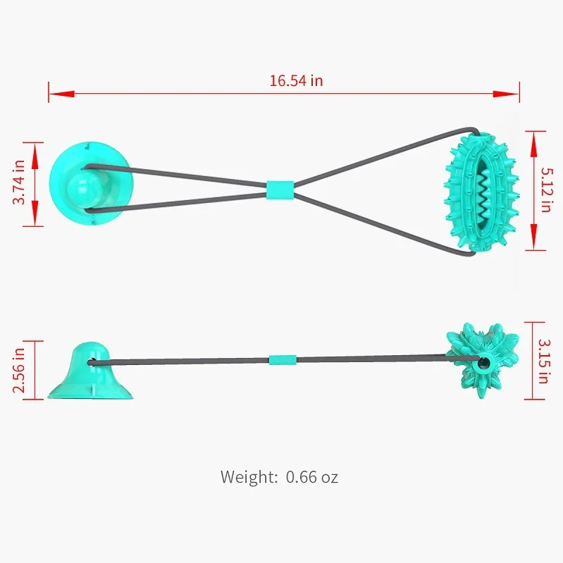 
High Quality Rubber Pet Jagged Balls Teeth Grinding Single Suction Cup Chew Dog Toys 