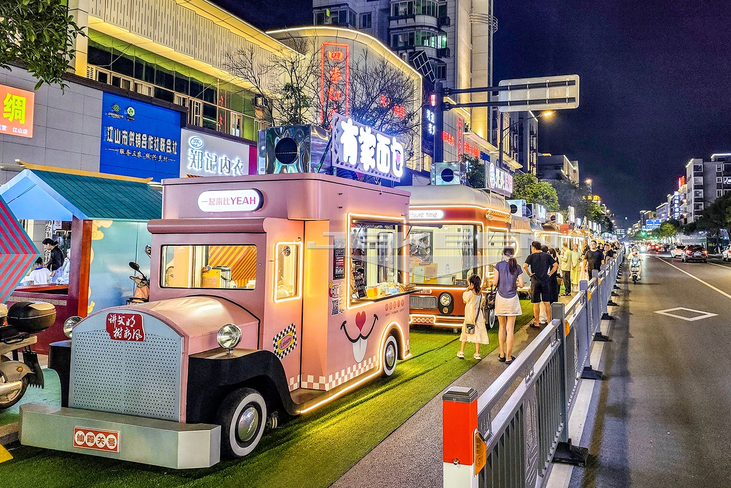 Jekeen factory stainless steel Food Truck Coffee  Mobile trailer Restaurants koisk for Korean Japan Market of Miko