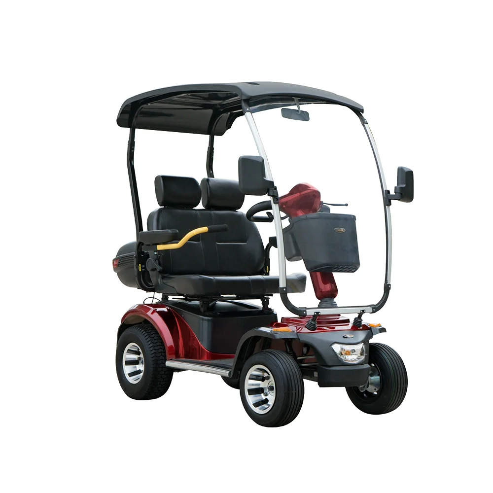 40-60km Elderly Mobility 2 Seat Electric Outdoor Scooter Mobile With 4 Wheels For Handicap Adult