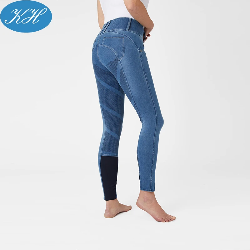 Custom Equestrian Breeches Denim High-quality and Durable Fabric for Women