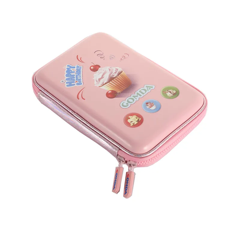 2022 Fashionable Cute Cartoon 3d Stationery Storage Box Large Capacity Three-dimensional Square Waterproof Student Pencil Case