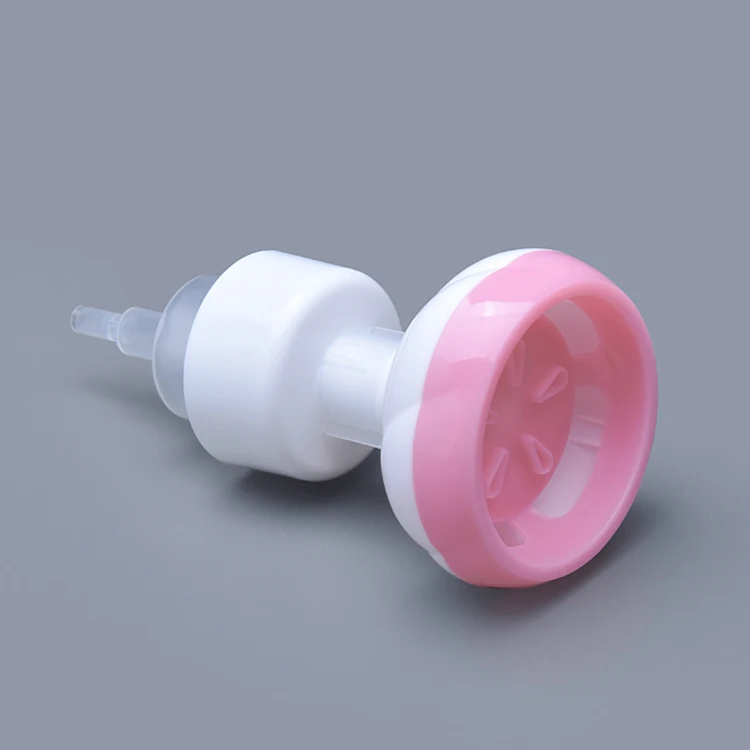 Popular pink flower shape foaming pump,custom color foam pump dispenser,42/410 40/400 flower plastic foam pump