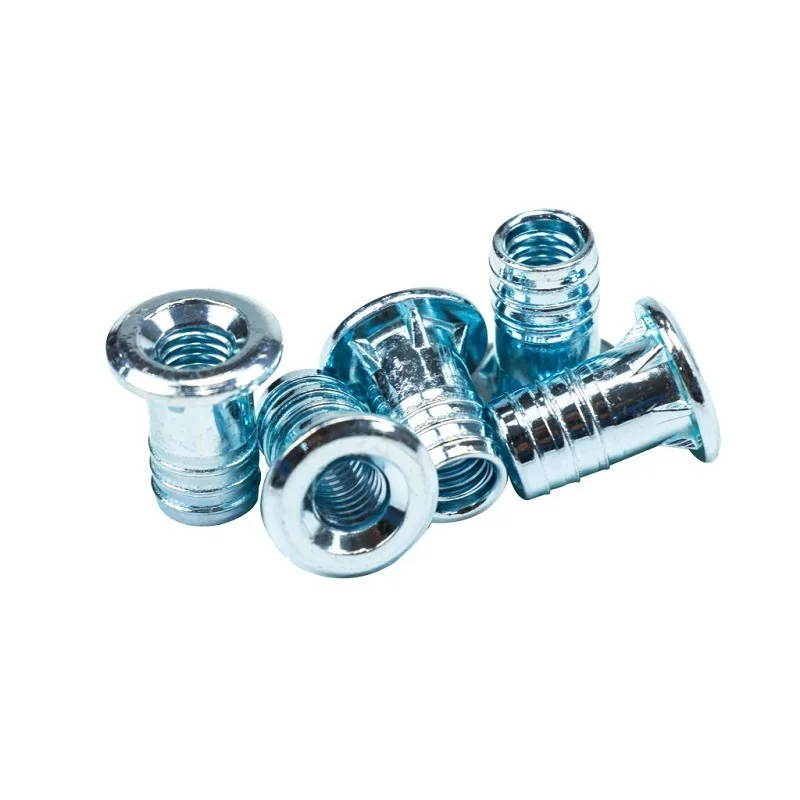 Galvanized Hexagon Socket Head Embedded Insert T-Nuts for Wood Furniture reverse thread nuts