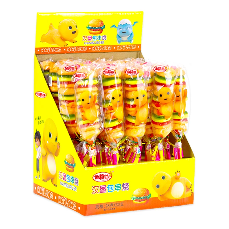 Drumstick Hamburger Gummy Candy Cheaper Confectionery Sweet Candy Sugar