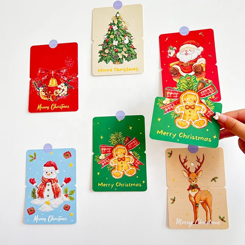 Wholesale Eco-friendly Writable Paper Digital Printing Postcard Beautiful Festival Gift Custom Logo Greeting Cards for Christmas