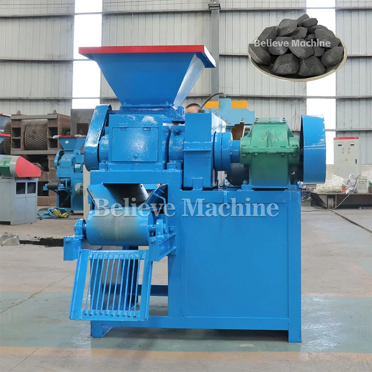 Believe Machinery Charcoal Powder Ball Press Equipment BBQ Charcoal Making Machine For Rice Small Charcoal Extruder Machine