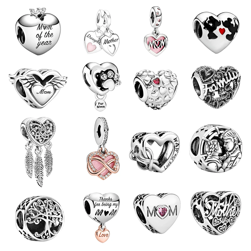 925 Sterling Silver Popular Dangle Charms Bead Fit Original Charm Bracelet Necklace DIY Making