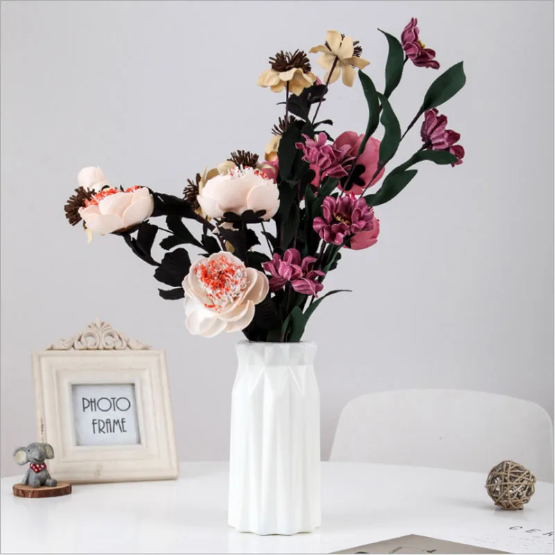 
Factory direct supply european style flower decoration fancy art plastic cheap vases 