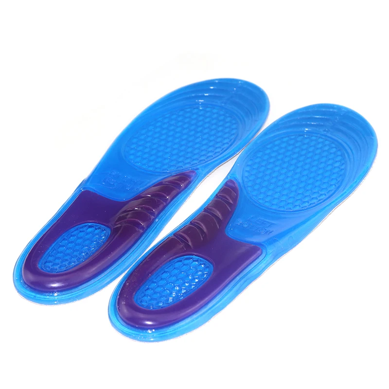 Free cutting design high elastic silicone gel footwear insert foot pain relief sport running insole for shoes