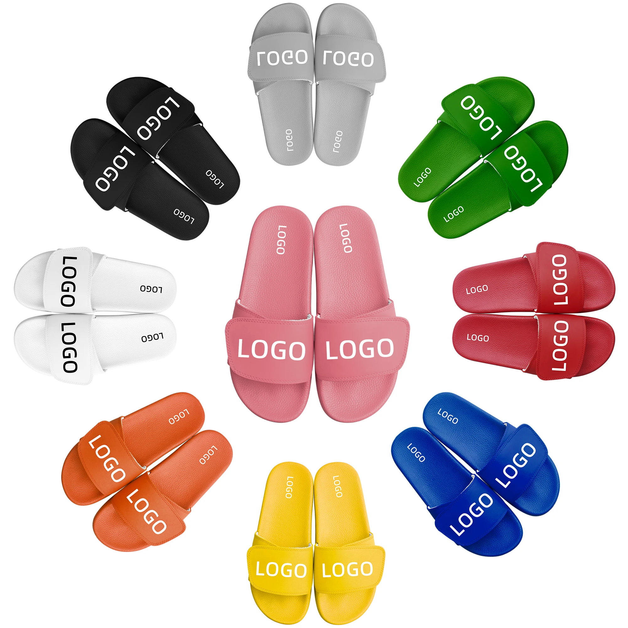 OEM Slide Shoes Print Flash Powder Logo New home slipper Man Latest Design Male Slider Pvc Summer Sandal slides slippers for men