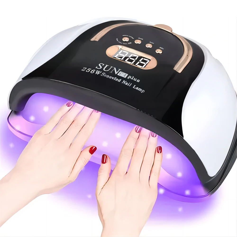 Portable Nail Dryer UV LED Lamp 256W Professional Nail Curing Lamp for Gel Polish Fast Drying Ideal for Salon and Home Use