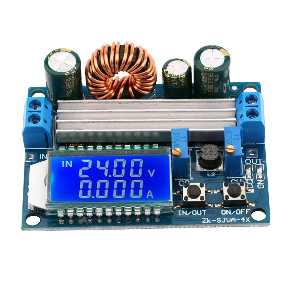 LCD Display DC 5.5-30V 12V to DC 0.5-30V 5V 24V Adjustable Constant Current Voltage Step UP Down Voltage Regulator with Shell