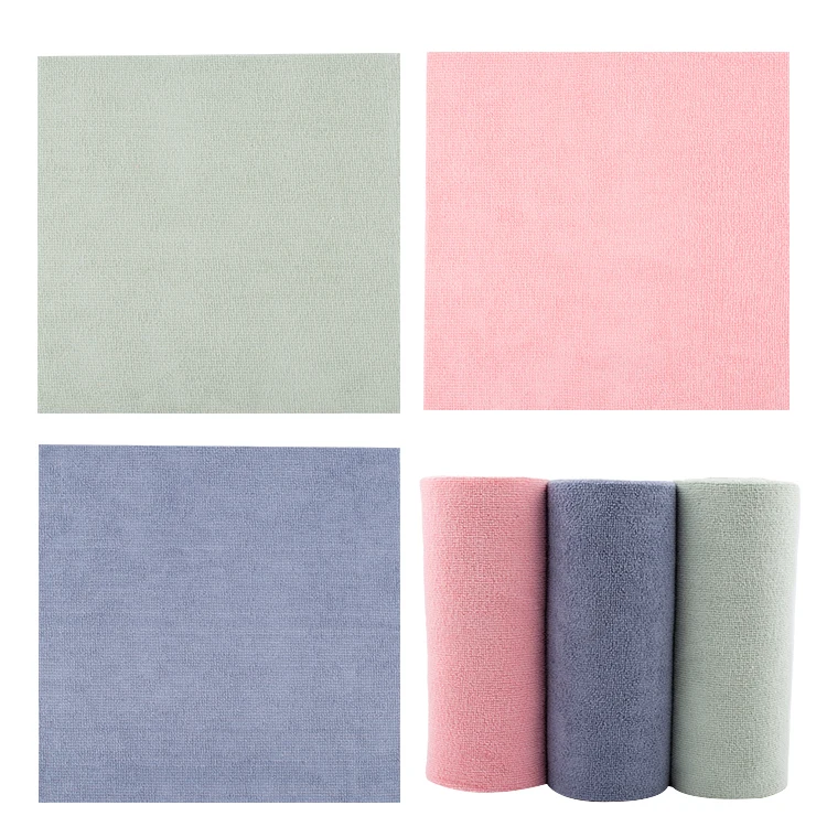 Perforated tear-away a roll reusable microfiber towel textile wholesale fabric in on for car cleaning