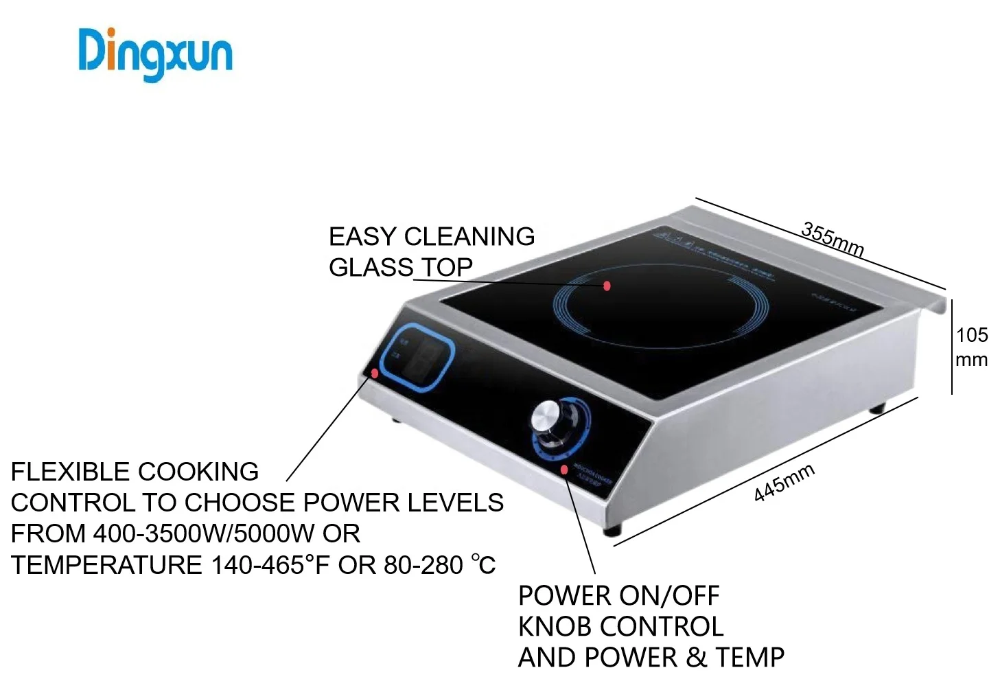 3500W 5000W Factory Wholesale Low Price High Firepower Commercial Induction Cooker Electric Stove without Gas