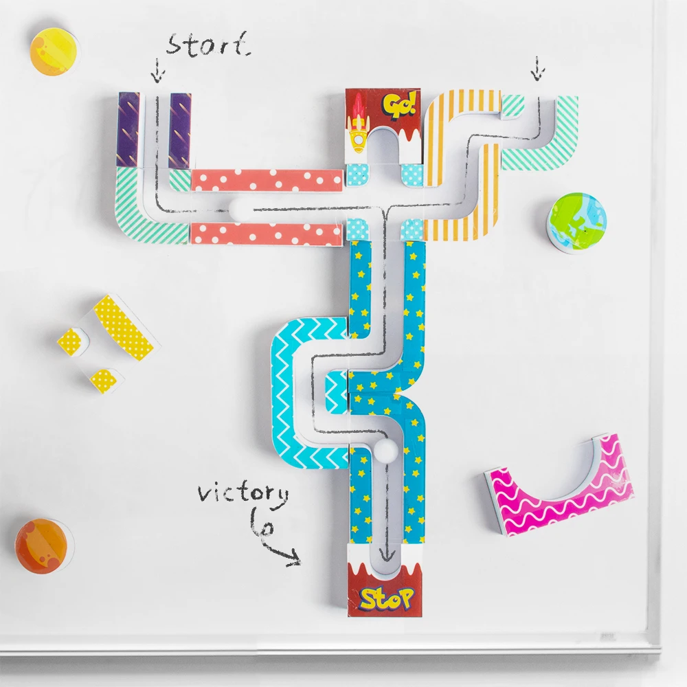 
2021 High Quality Kids Montessori Marble Run STEM EVA Educational Learning Toddler toys For 6 Years Old 