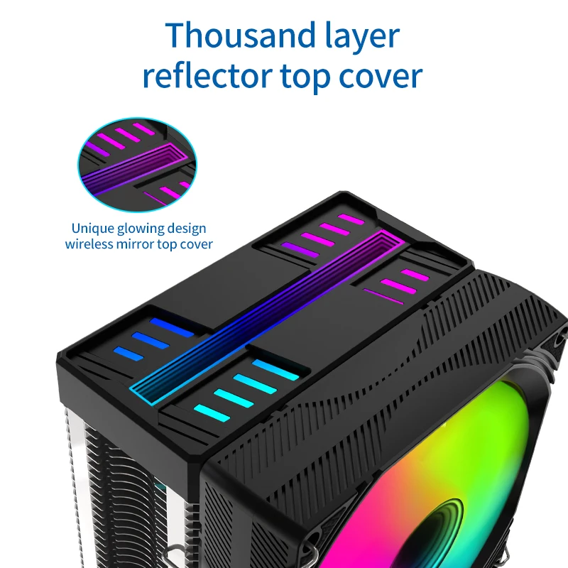 Factory Custom Copper Heatsink CPU Fan Cooler LED Light Function 12V DC Rated Voltage AMD Intel CPU Gaming Motherboard Cooling