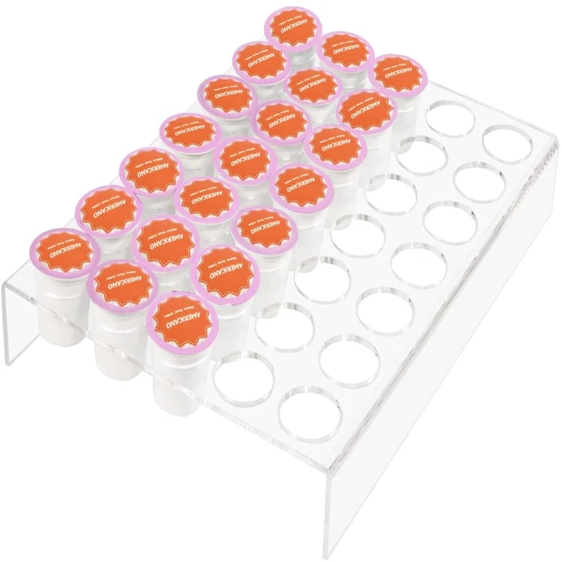 Coffee Pods Holder 35 Pods Clear Acrylic K Cup Coffee Organizer Tray Drawer for display only