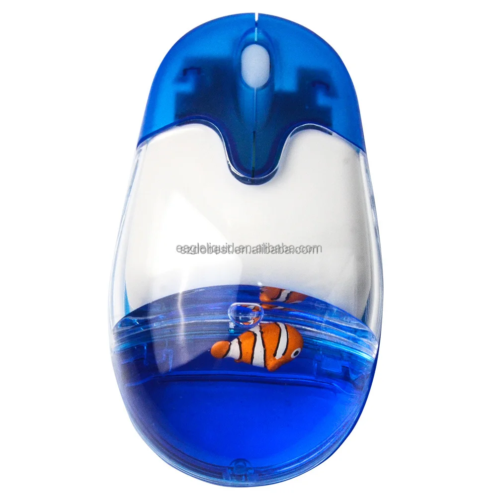 New Product OEM Custom Blue Toot Blue Water Liquid Mouse for Laptop