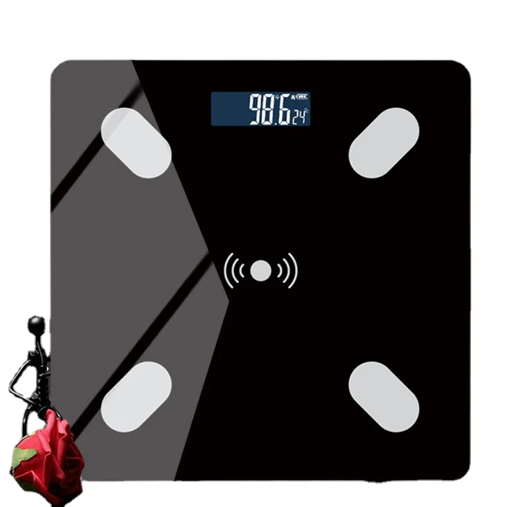 Smart Digital Glass Electronic Scale Body and Body Fat Sensor ROHS Certified for Measuring Household Kitchen Use
