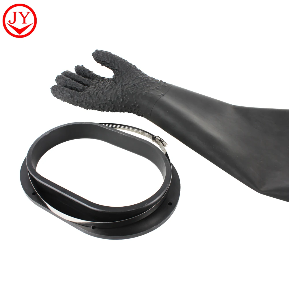 Sandblasting glove equipment ring sandblaster gloves sandblasting rubber gloves China Factory