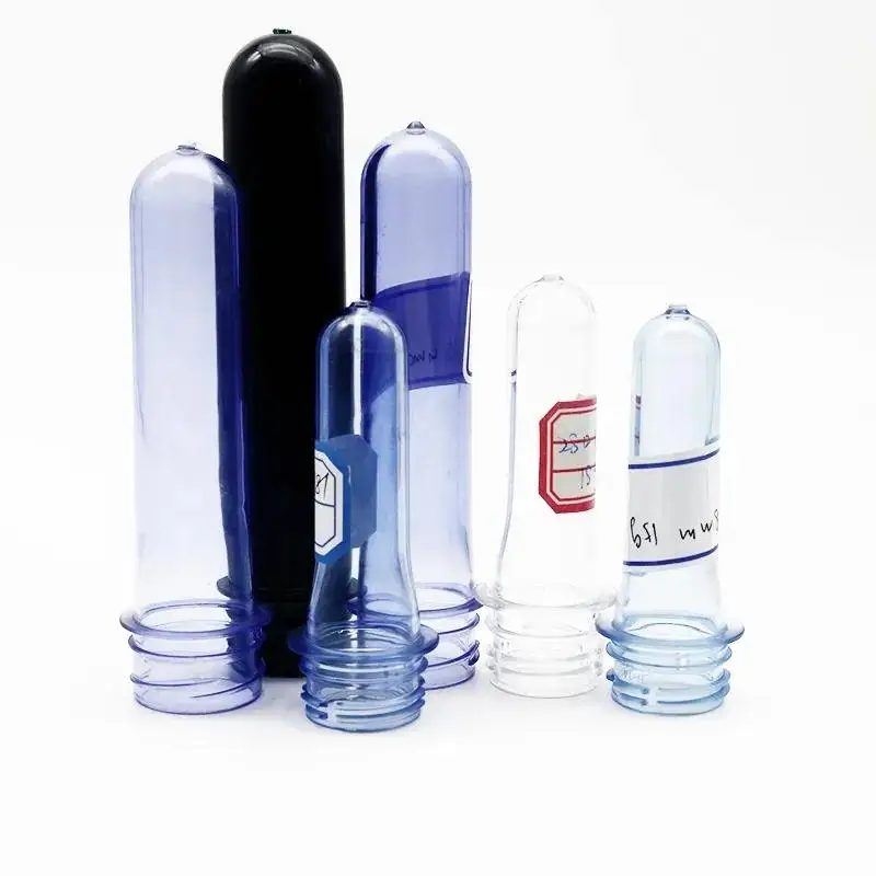 Aikedi pet preforms manufacturers Custom 28mm pco 1881 1810  neck hot fill PET Plastic drinking bottle preform