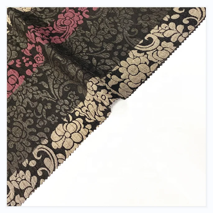 ABAYA FABRIC MANUFACTURER SUPPLY Newest Fashion Floral Jacquard Design Customized Color Abaya Material Polyester Fabric