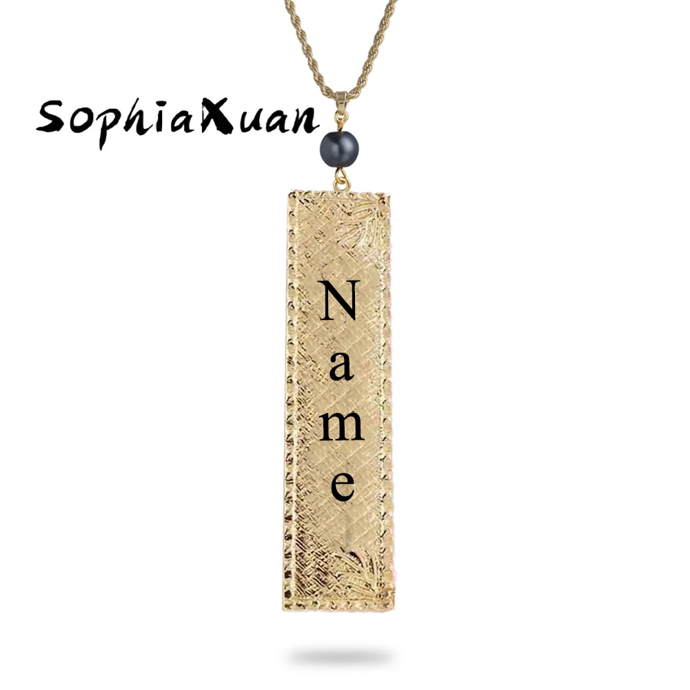 SophiaXuan yiwu junjian Simple Custom Pendant Polynesian Guam Gold Filled Haku Plumeria Necklace Hawaiian Jewelry Wholesale
