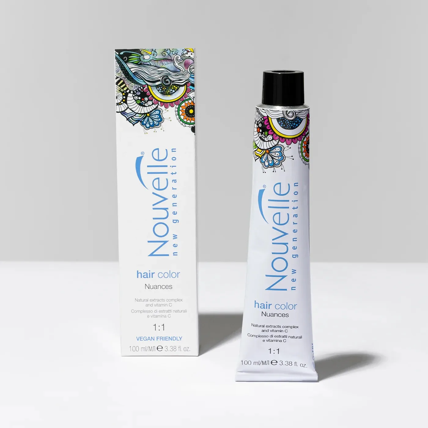 Italian Supplier Nouvelle New Generation Hair Color Nuances 9.1 100 ML Natural Ammonia Free Very Light Ash Blonde Hair Products