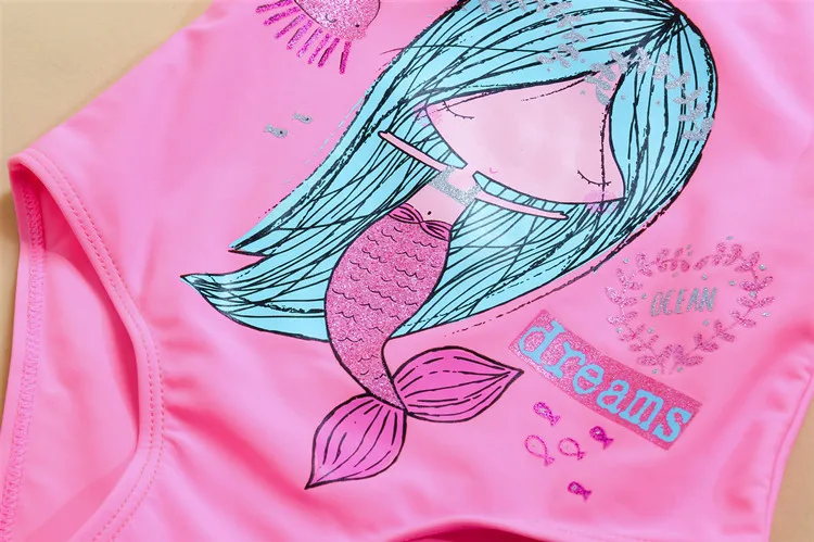 Chidren Girls Boutique Summer Mermaid One Piece Girls Swim Suit For 2020 Summer