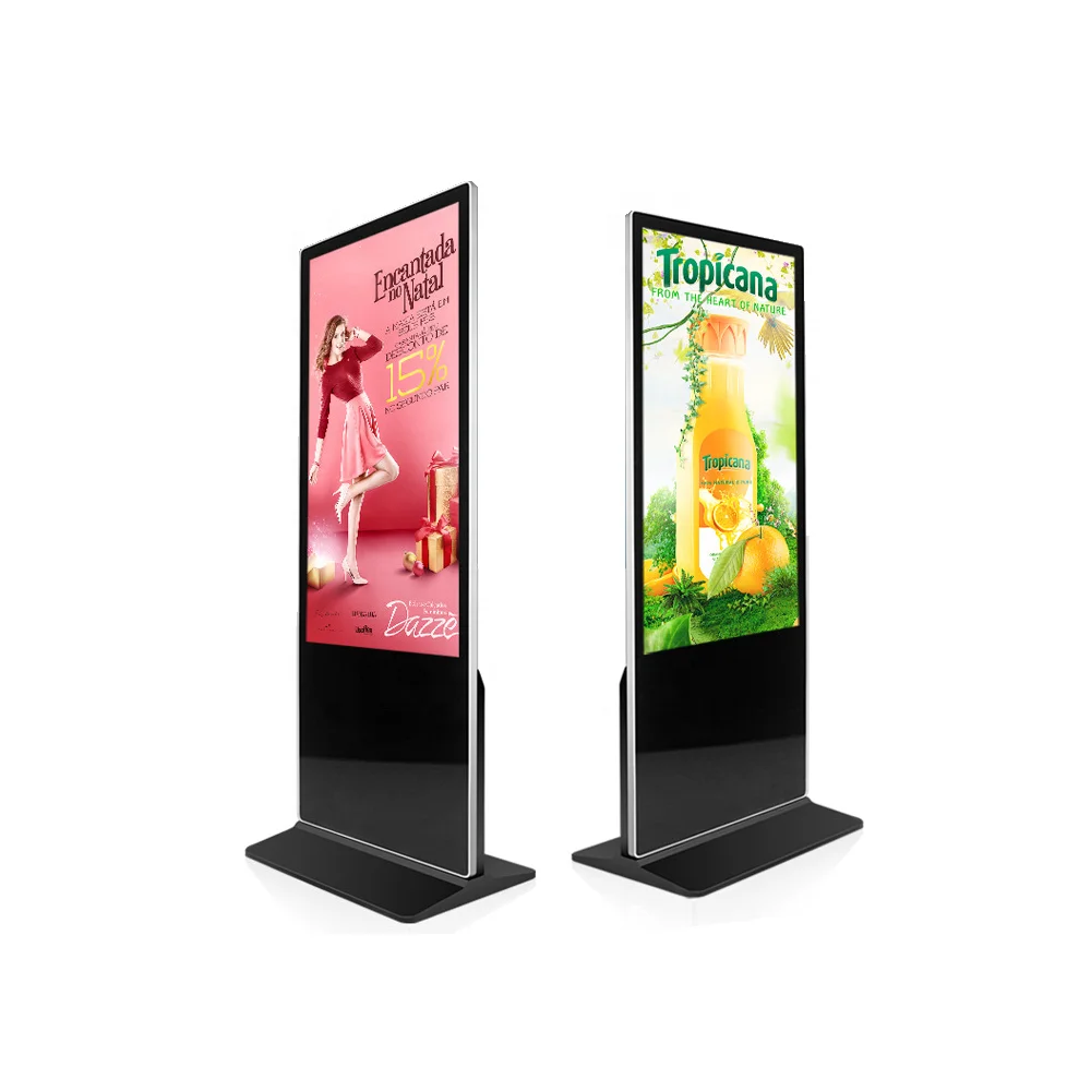 55 inch wall mounted digital signage floor stand electronic advertising screen