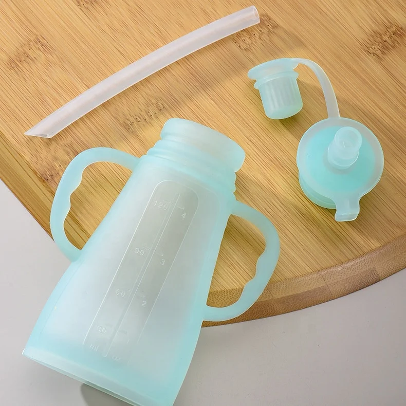 New Arrivals Reusable Silicone Freezer Food Fruit Puree Baby Feeder Bag Breast Milk Storage Pouch Baby Food Keep Fresh Pouch