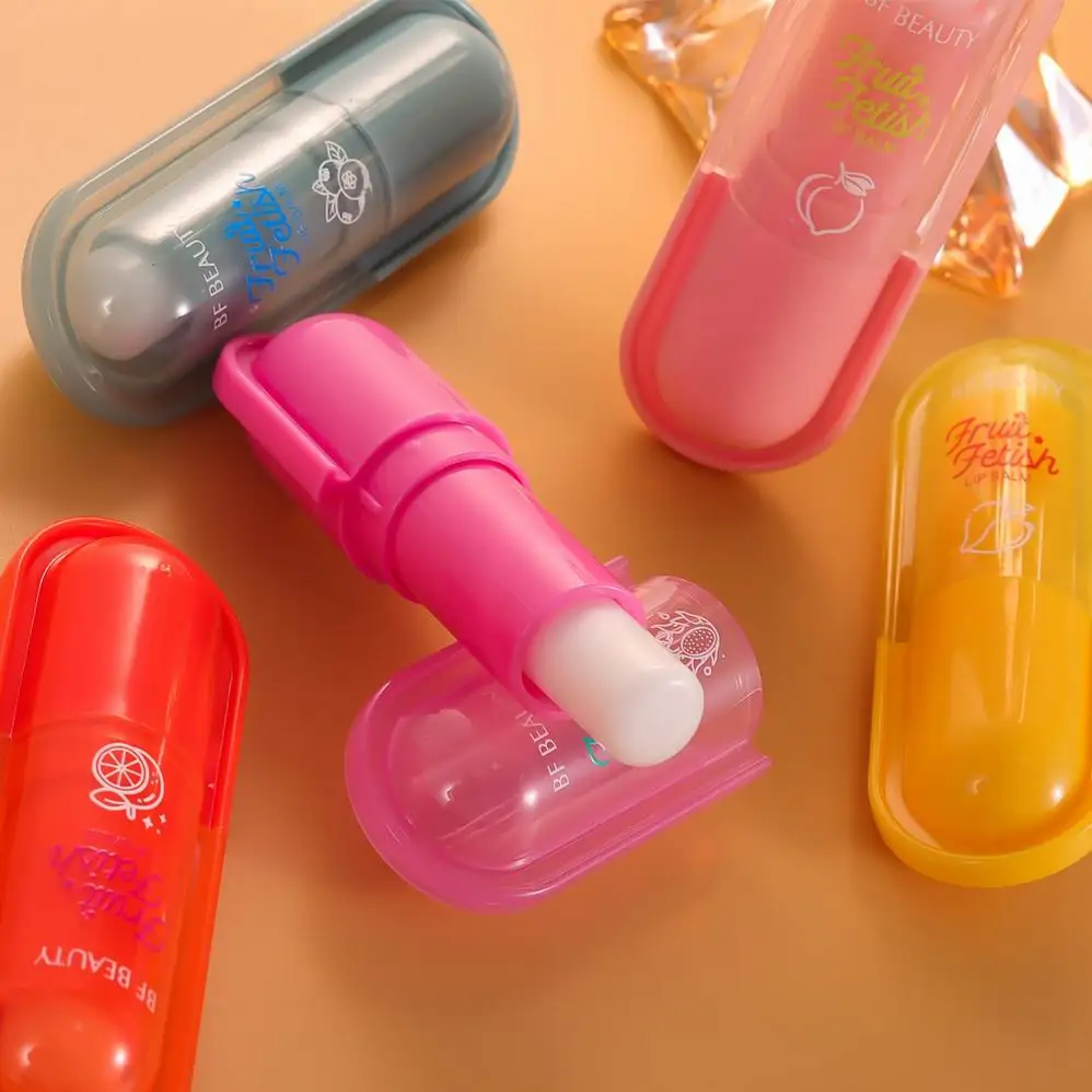 Hydrating Lip Balm Twist Up Private Label Peach and Sakura Moisturizing Lip Balm Matte Sun Protection Fruit Fetish Lip Balm