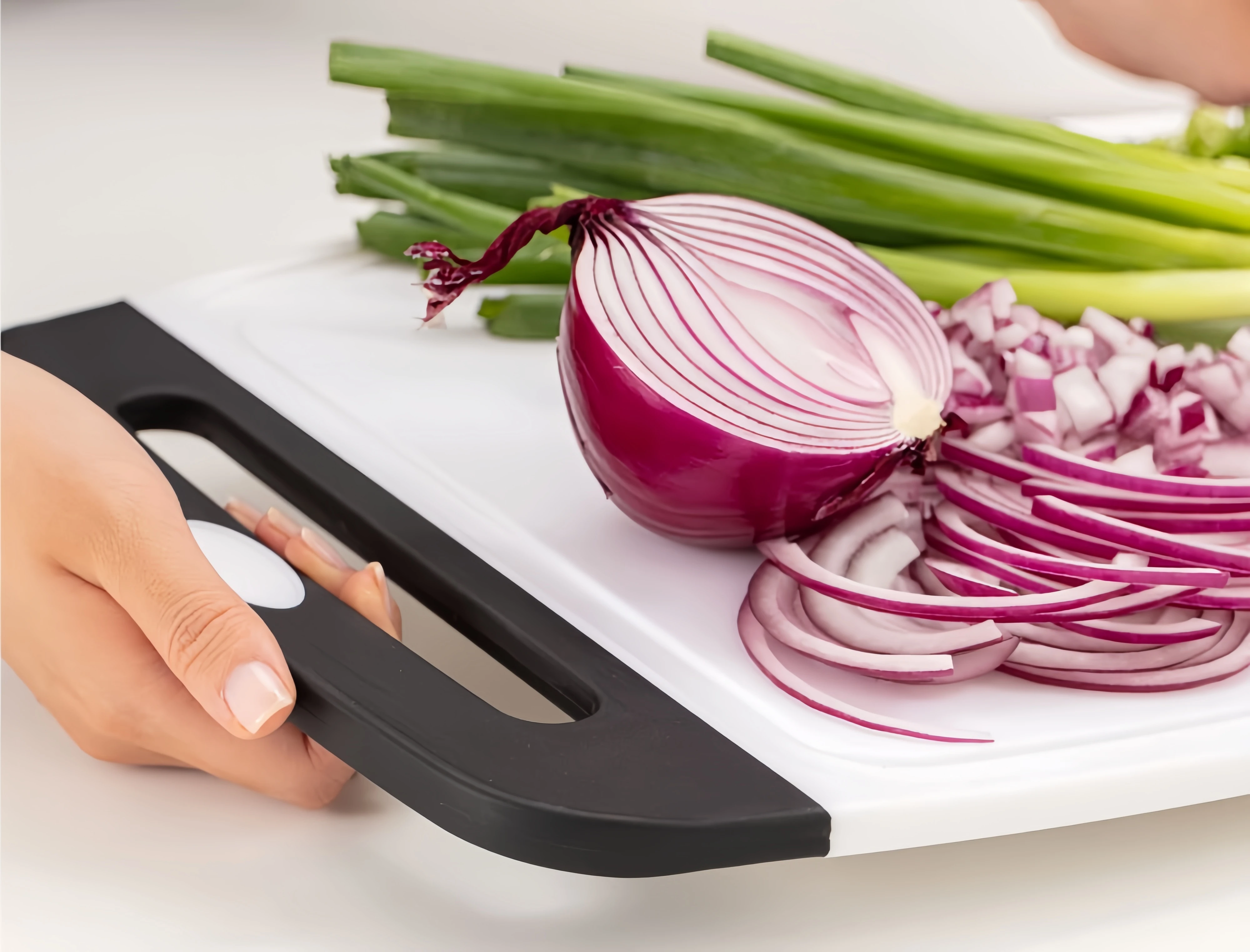 Double-Sided Kitchenware Thickened Anti Mold Kitchen Vegetable Fruit Chopping Block Plastic Cutting Board