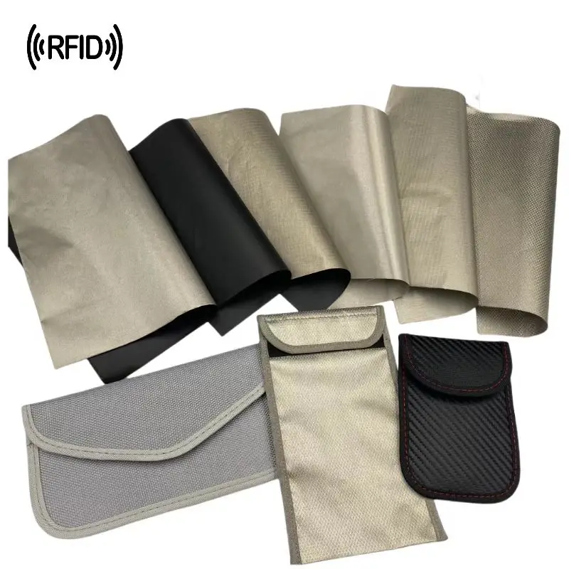 Wifi EMI EMF RFID blocking faraday fabric signal shielding fabric Anti radiation RFID bag lining fabric