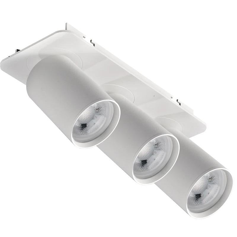 GU10 Rail Light Lamp Housing Aluminum Adjustable Three-Headed Corn-Shaped G5.3, GU10, MR16 Rail Guide Lamp Shade