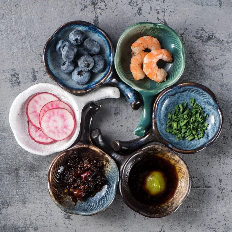 Porcelain Leaf Shaped Snack Bowl Appetizer Dish for Dips Sauces Dessert Salad Snack Candy Fruit Nuts Cheese Kitchen Tableware