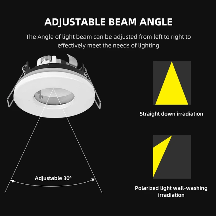 Indoor Hotel Recessed Aluminum Round Square 240v Gu10 G5.3 Mr16 Led Wall Recessed Spot Light