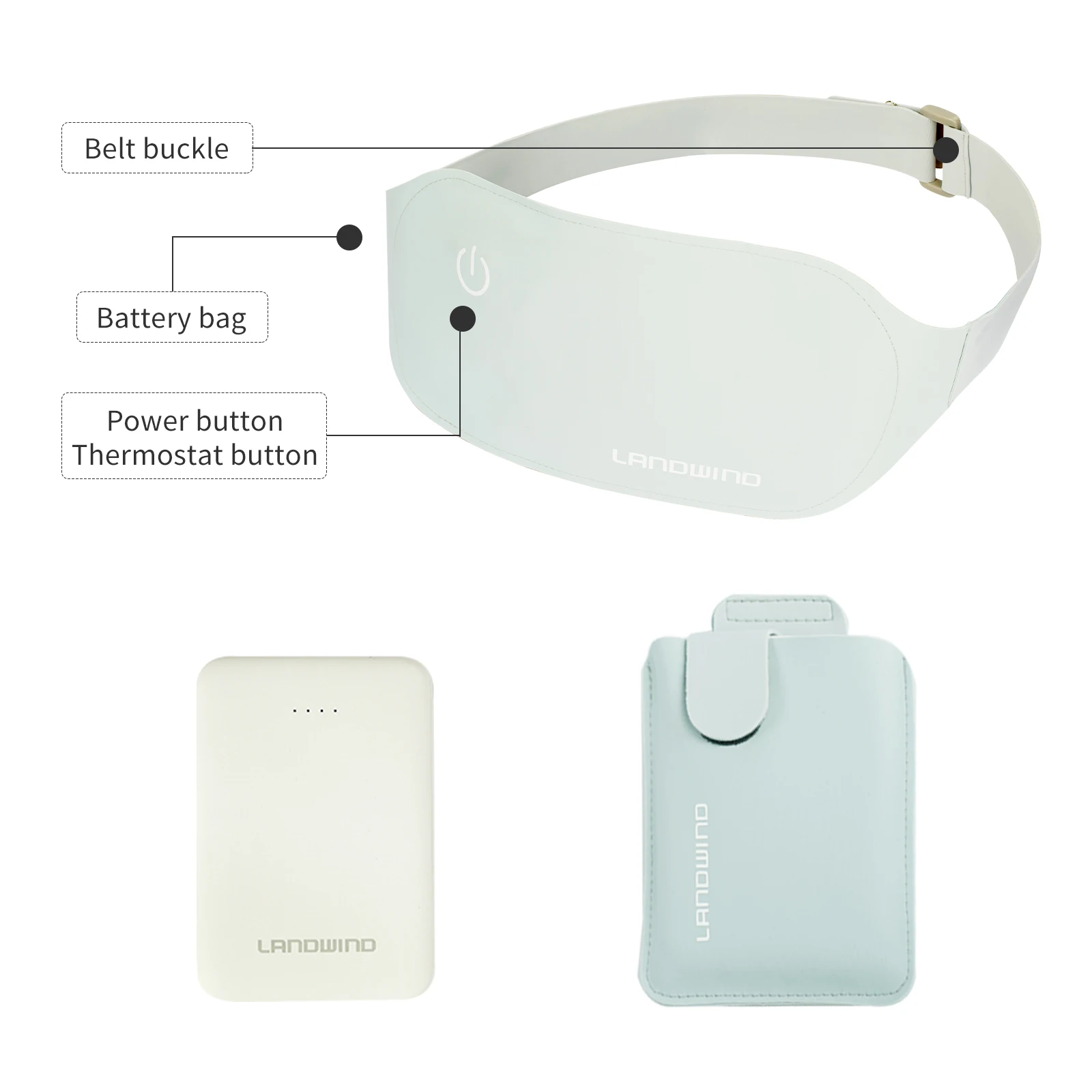 Homeuse 3 Modes Of Warm Palace Belt Relief Lady Menstrual Pain Electric Waist Heating Pad