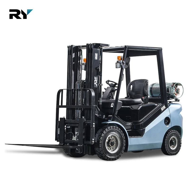 China Manufacture 2 Ton 2.5 Ton 3 Ton 3M 4.5M 6M Loading Height Gasoline Lpg Dual Fuel Forklift Trucks