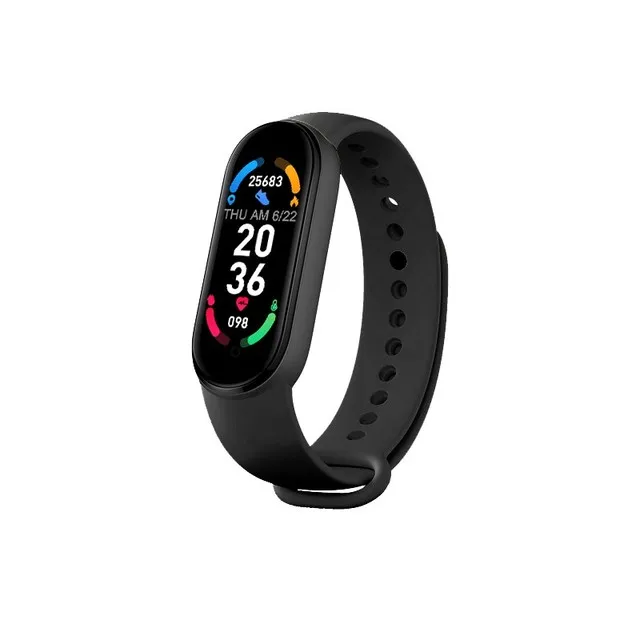 2022 new latest Health Fitness Tracker Color Display M6 Smart Bracelet Fitness Watch App Calorie Silicon Smart watch for iphone
