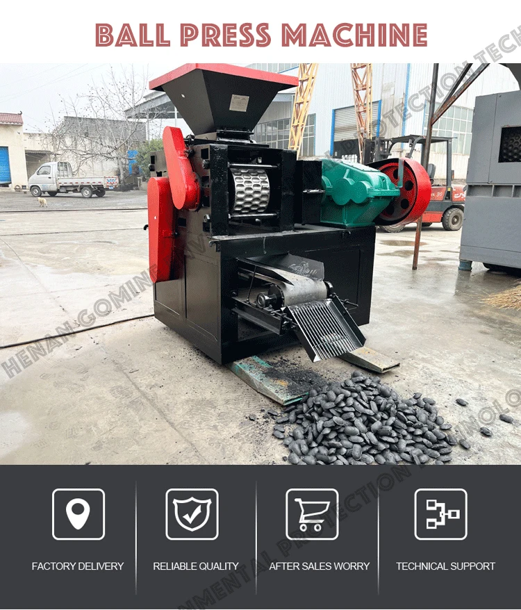 Good Quality Pillow Oval Square Charcoal Balls Press Coal Fuel Pellets Maker Carbon Black Briquette Machine