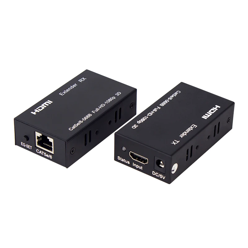 High Quality HD MI to RJ45 Signal extender 60M 3D 1080P HD MI Extender Made In China