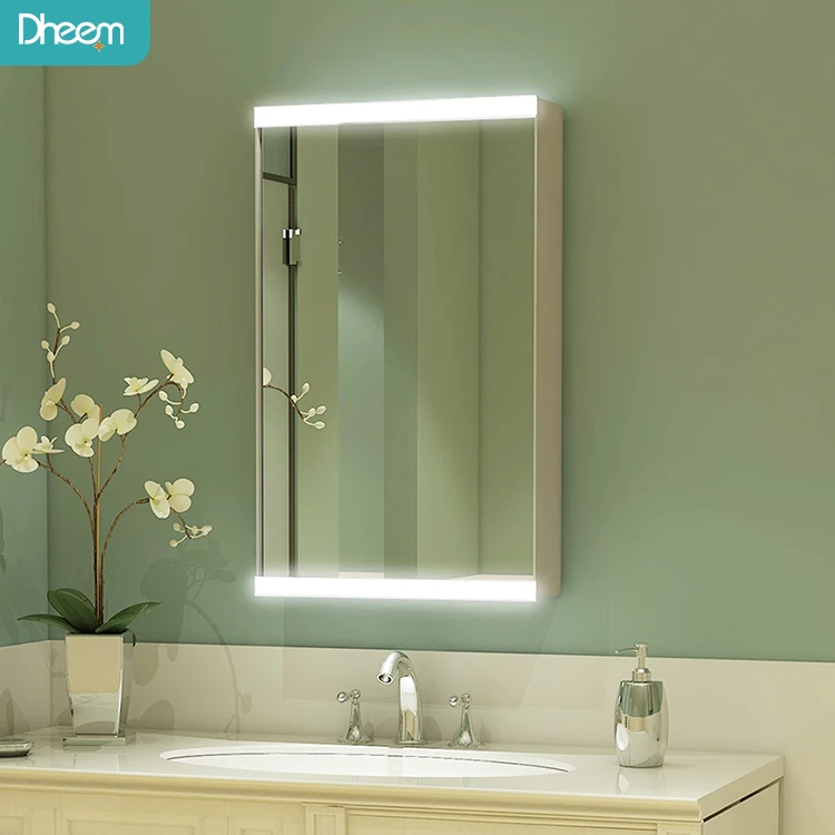 High End Custom Storage Bathroom Mirror Cabinet Easy To Operate Single Door Mirrored Bathroom Medicine Cabinet